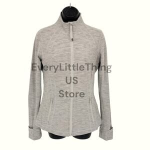 Lululemon Define Jacket 10 Full Zip Light Gray Gym Workout Training Yoga